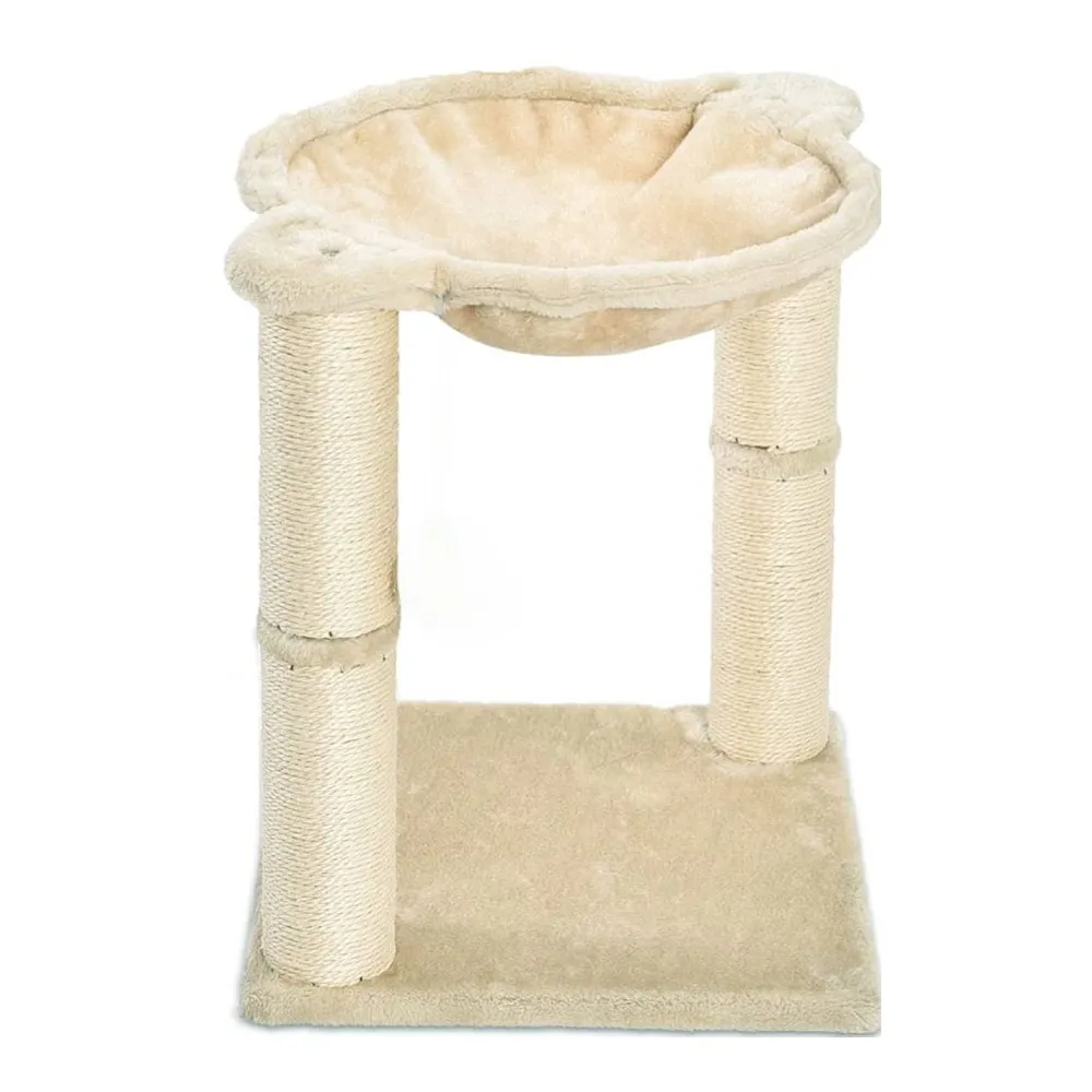 Skatrs Paw Lounge Cat Scratcher with Premium Catnip and Claw Tower Cat Tree with Hammock and Dual Scratching Post Toy Combo