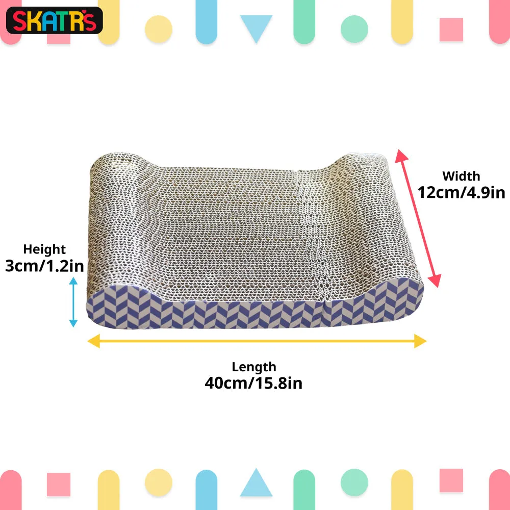 Skatrs Paw Lounge Cat Scratcher with Premium Catnip and Claw Tower Cat Tree with Hammock and Dual Scratching Post Toy Combo
