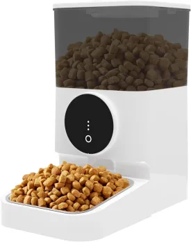 Smart Pet Feeder (4.5L): WiFi Enabled, Programmable Meals, Dual Power, Fresh-Lock & Stainless Steel Bowl - for Cats & Dogs