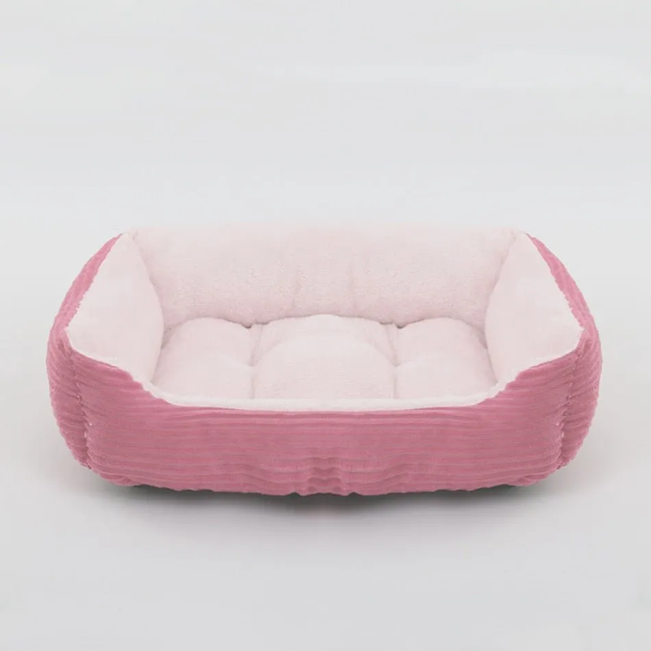 Soft Warm Cozy Square Plush Dog Sofa Bed