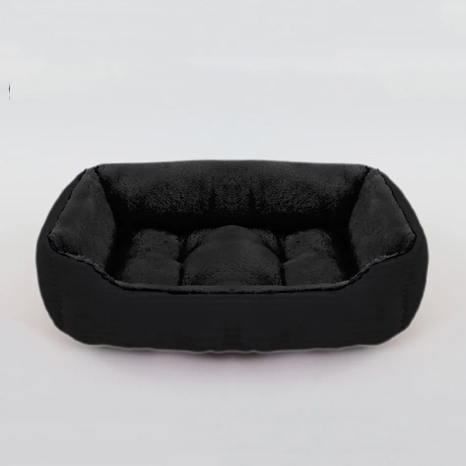 Soft Warm Cozy Square Plush Dog Sofa Bed