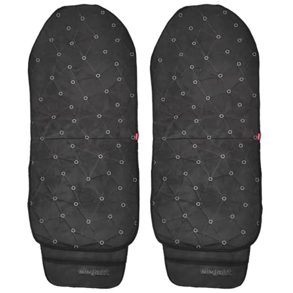 Space CoolPad Full Car Seat Cushion Black and Grey (Set of 2)
