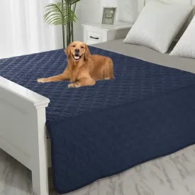 SPXTEX Dog Bed Cover Washable Pee Pads Dog Blankets for Puppy Large Dog Cat,Sofa Reversible Changing Pad Reusable 1 Piece52"x82",Navy Stoneblue