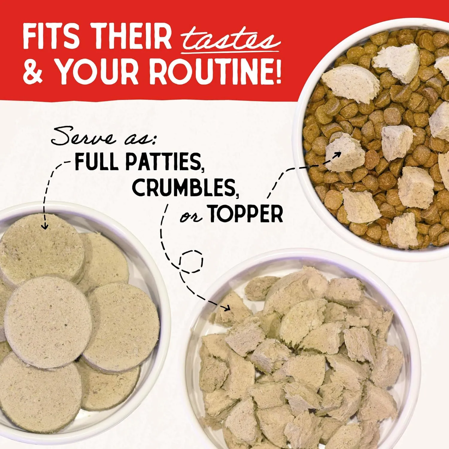 Stella & Chewy's Freeze-Dried Raw Dinner Patties - Surf 'N Turf Salmon & Beef Recipe - High Protein Grain-Free Puppy & Dog Food - Perfect For Picky Eaters - 14 oz