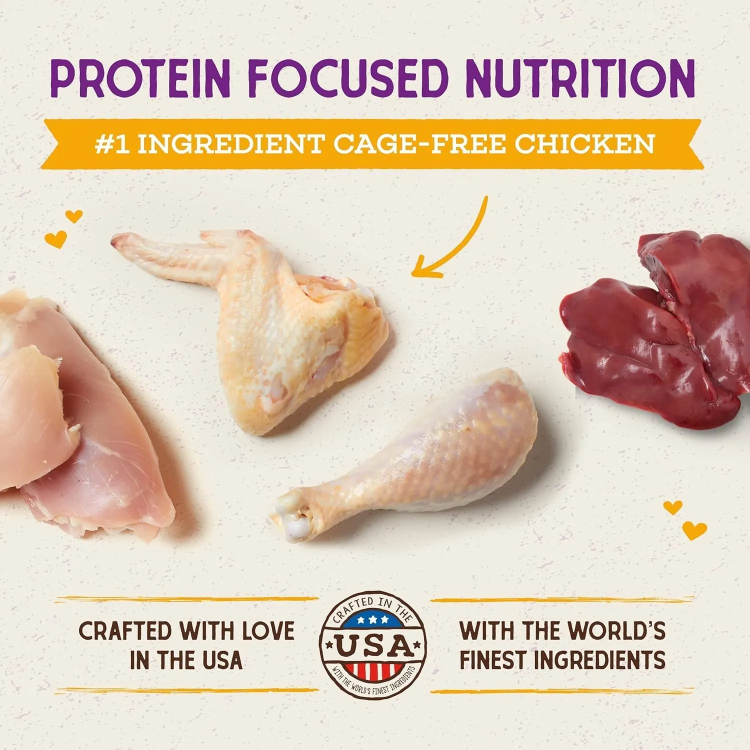 Stella & Chewy's Raw Coated Premium Kibble Cat Food  Grain Free, Protein Rich Meals  Cage-Free Chicken Recipe  2.5 lb. Bag