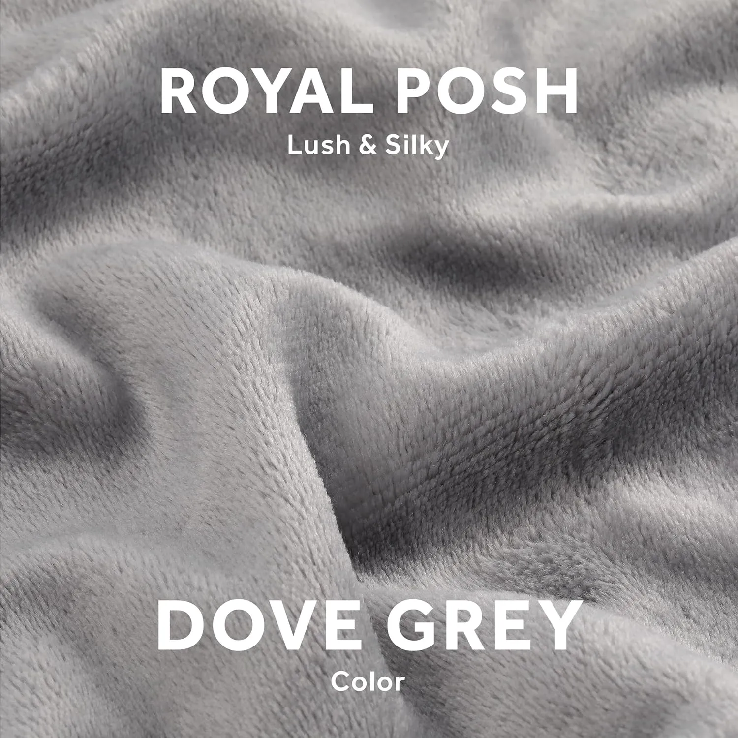 Sunbeam Royal Posh Dove Grey Heated Personal Throw / Blanket, Cozy-Warm, Adjustable Heat Settings