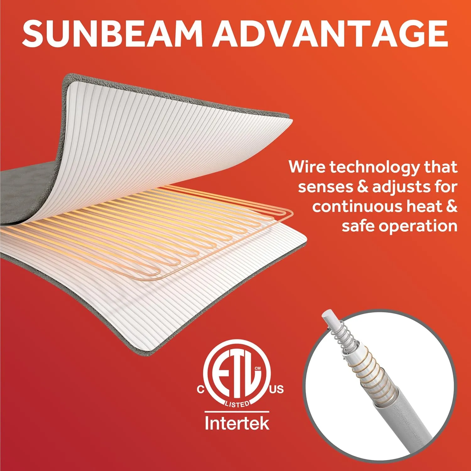 Sunbeam Royal Ultra Walnut Heated Personal Throw / Blanket, Cozy-Warm, Adjustable Heat Settings