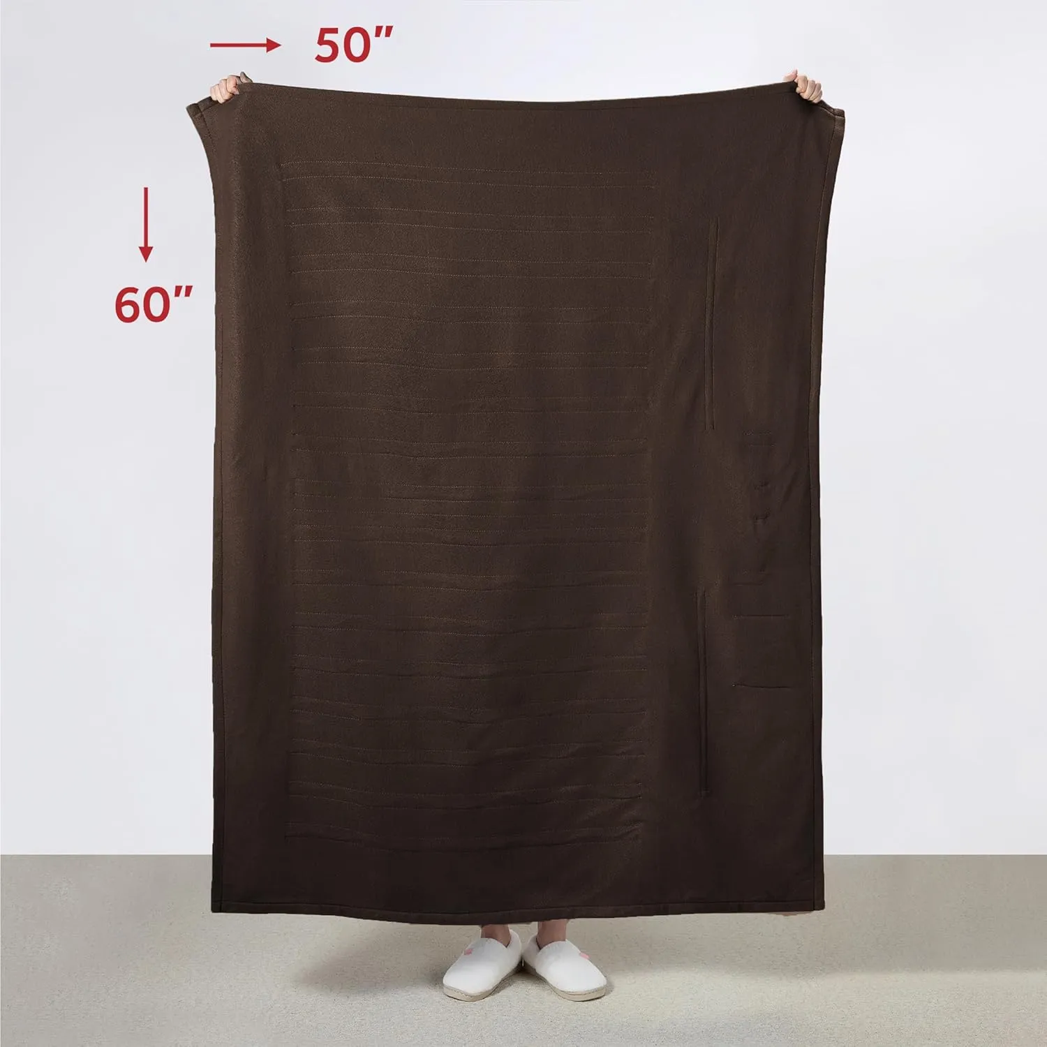 Sunbeam Royal Ultra Walnut Heated Personal Throw / Blanket, Cozy-Warm, Adjustable Heat Settings