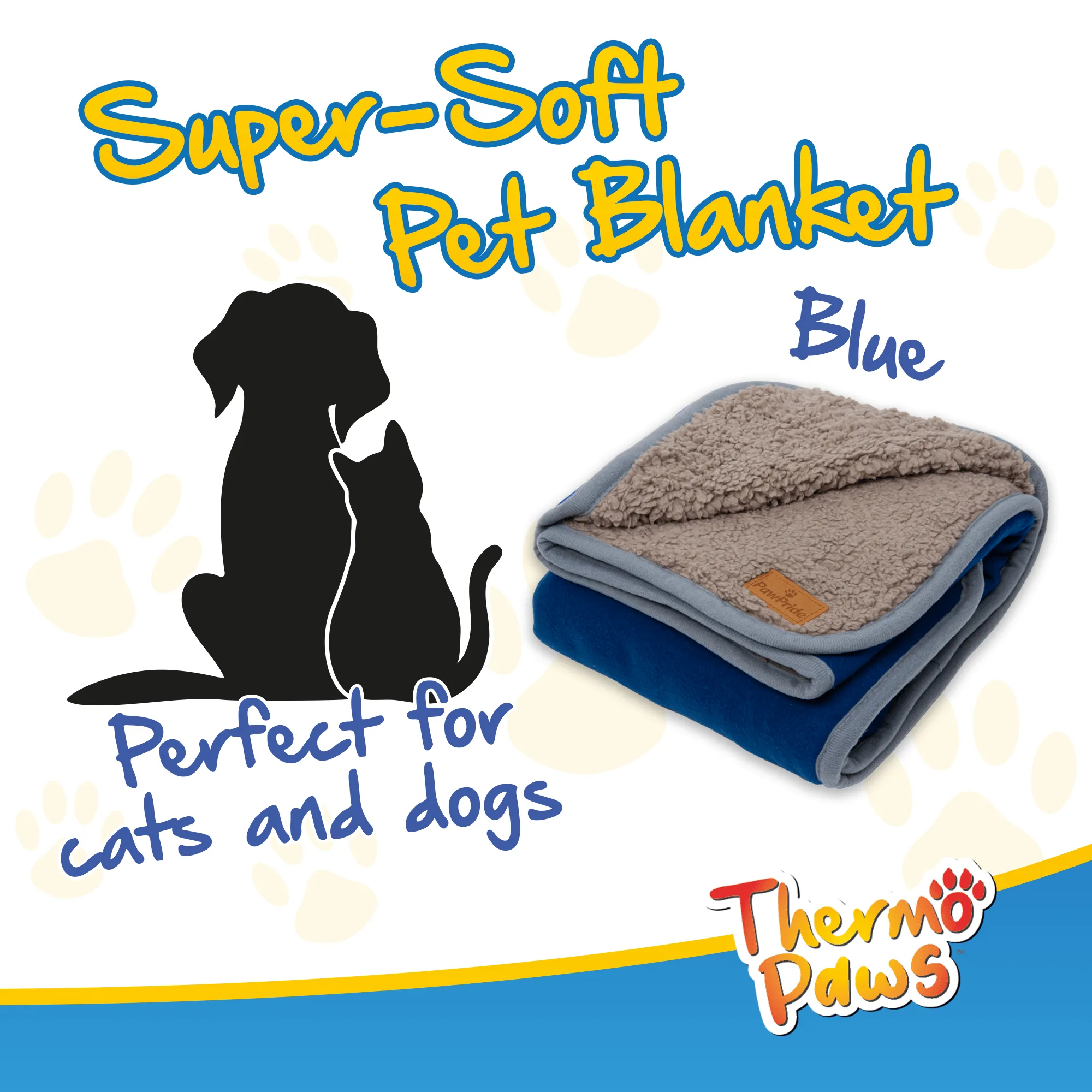 Super Soft Pet Blanket (Blue) - Pawpride