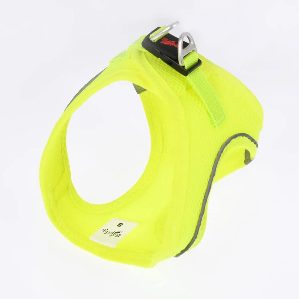 Tailpetz Dog Harness with Breathable Mesh, Reflective, Step-in, No Pull Dog Vest Harness for Small and Medium Dogs and Cats, Neon Lime, M