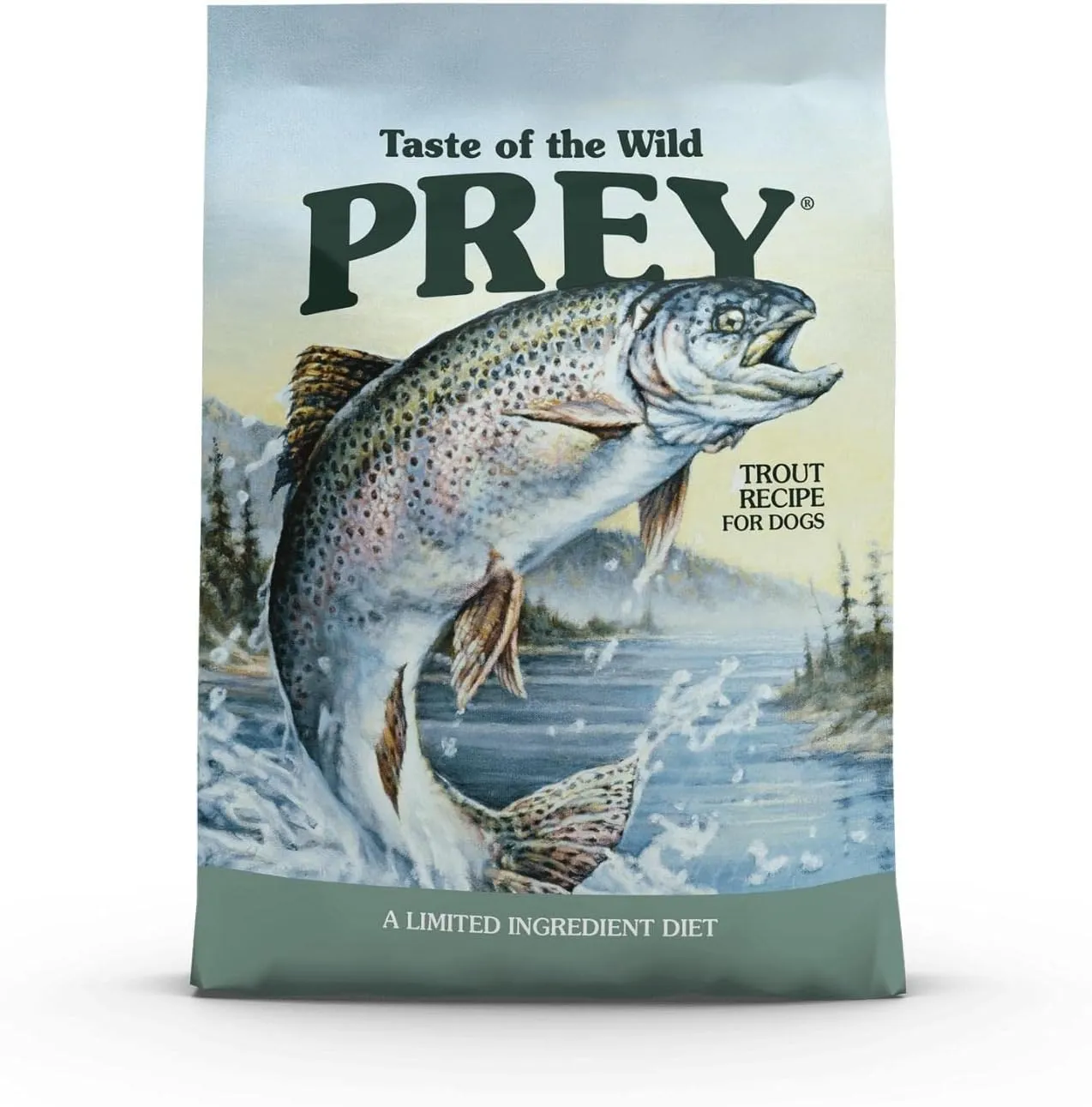 Taste of the Wild PREY Real Meat High Protein Trout Limited Ingredient Dry Dog Food Grain-Free Recipe Made with Real Spring-Fed Trout, and Includes Probiotics for All Life Stages 25 lb