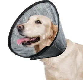 TDTOK Dog Cone Collar for Large Medium Small Dogs After Surgery, Soft Adjustable Summer Breathable Dog Cone Alternative Elizabethan Collar