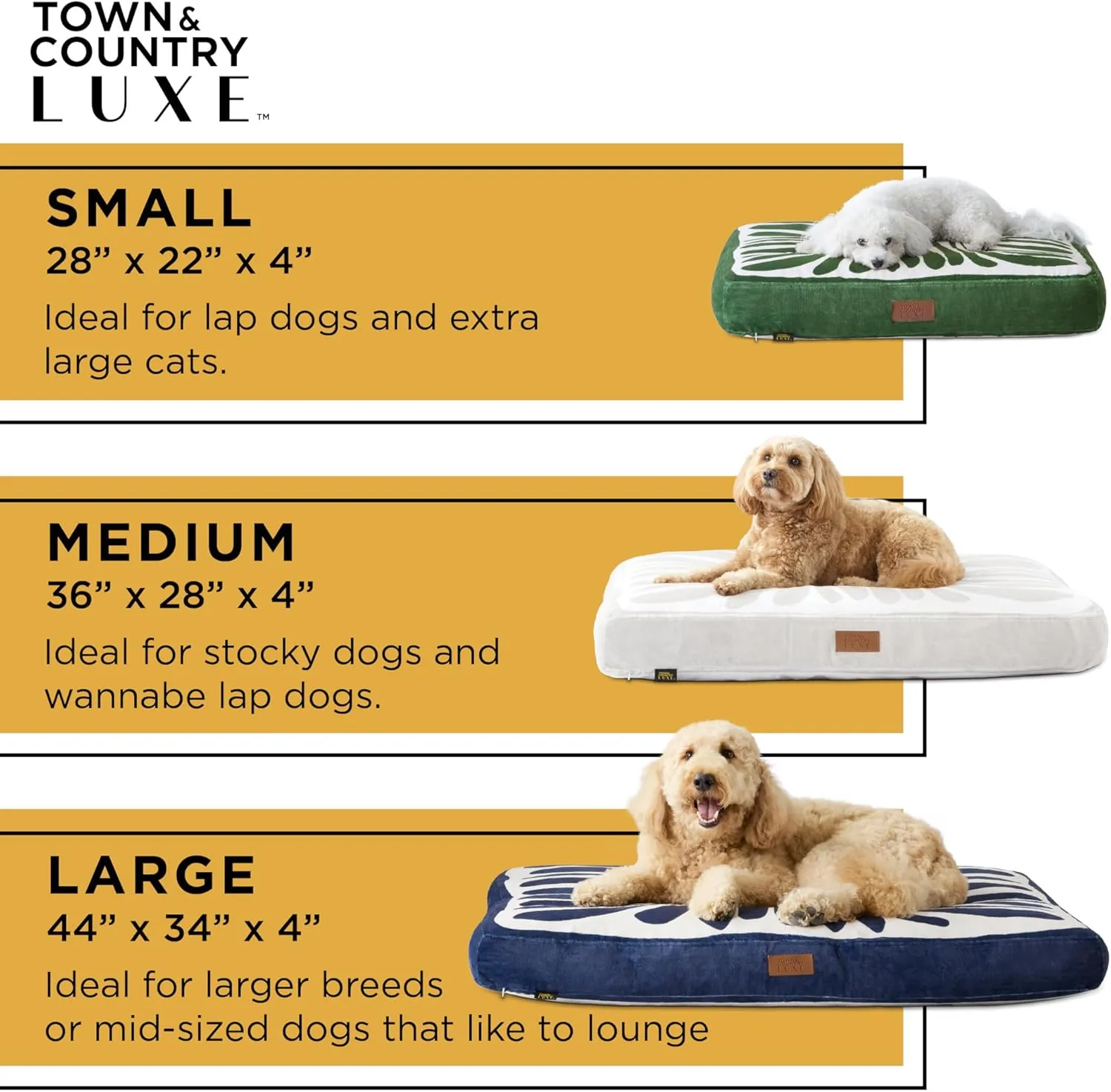 TOWN & COUNTRY LUXE CuddleTown Matisse Everwash Pillow Pet Bed, Water Repellent Floor Pillow, Machine Washable Cover, Soft & Calming, Taupe, Large 44"x34"x4"