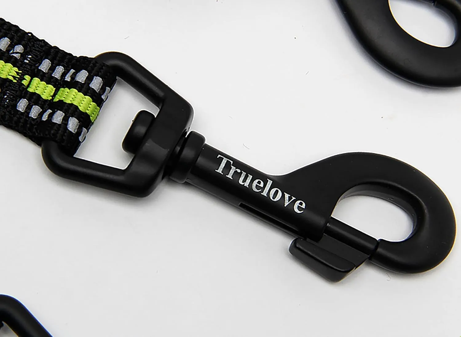 TRUE LOVE Double Dog Coupler Dual Leash Splitter Tangle Free Reflective Adjustable Dog Double Leashes Walking and Training Extension Cord for Two Dogs TLL2371 (Black, L)
