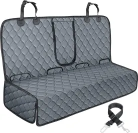 URPOWER Dog Car Seat Cover for Back Seat - Waterproof Dog Bench Cover Fits Middle Armrest for Cars, SUVs & Small Trucks, Nonslip Backseat Protector for Pets and Kids