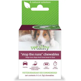 Vetality Stop the Runs Chewables for Dogs, 6 count