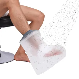 Waterproof Foot Cast Cover for Shower Ankle Wound Protector Bath Adult Watertight Cast Bag Showering for Surgery Foot, Ankle, Burns Reusable (A-Foot)