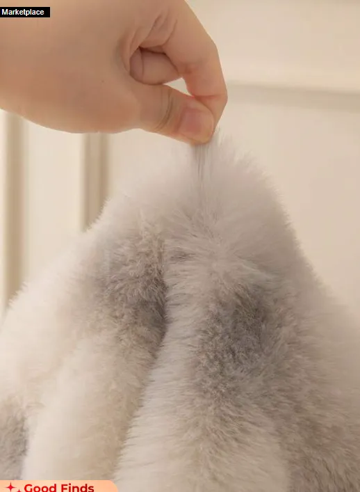 Winter rabbit fleece cushion