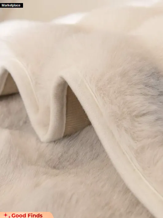 Winter rabbit fleece cushion