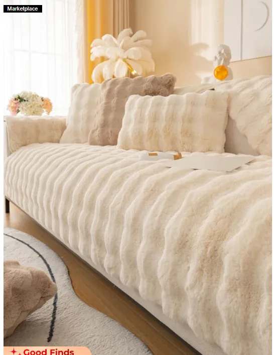 Winter rabbit fleece cushion