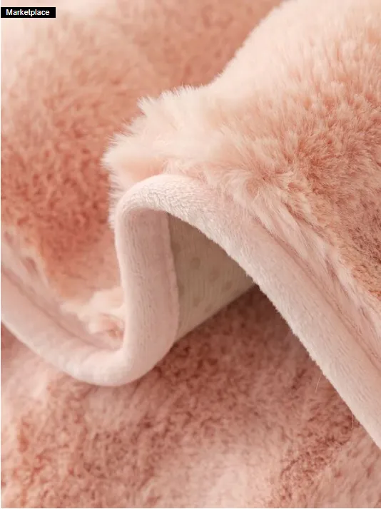 Winter rabbit fleece cushion